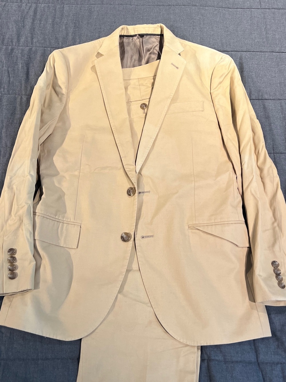 J. Crew Ludlow Shop Khaki Two-Button Suit
